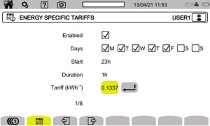 CA8345 tarife ca8345 tariff